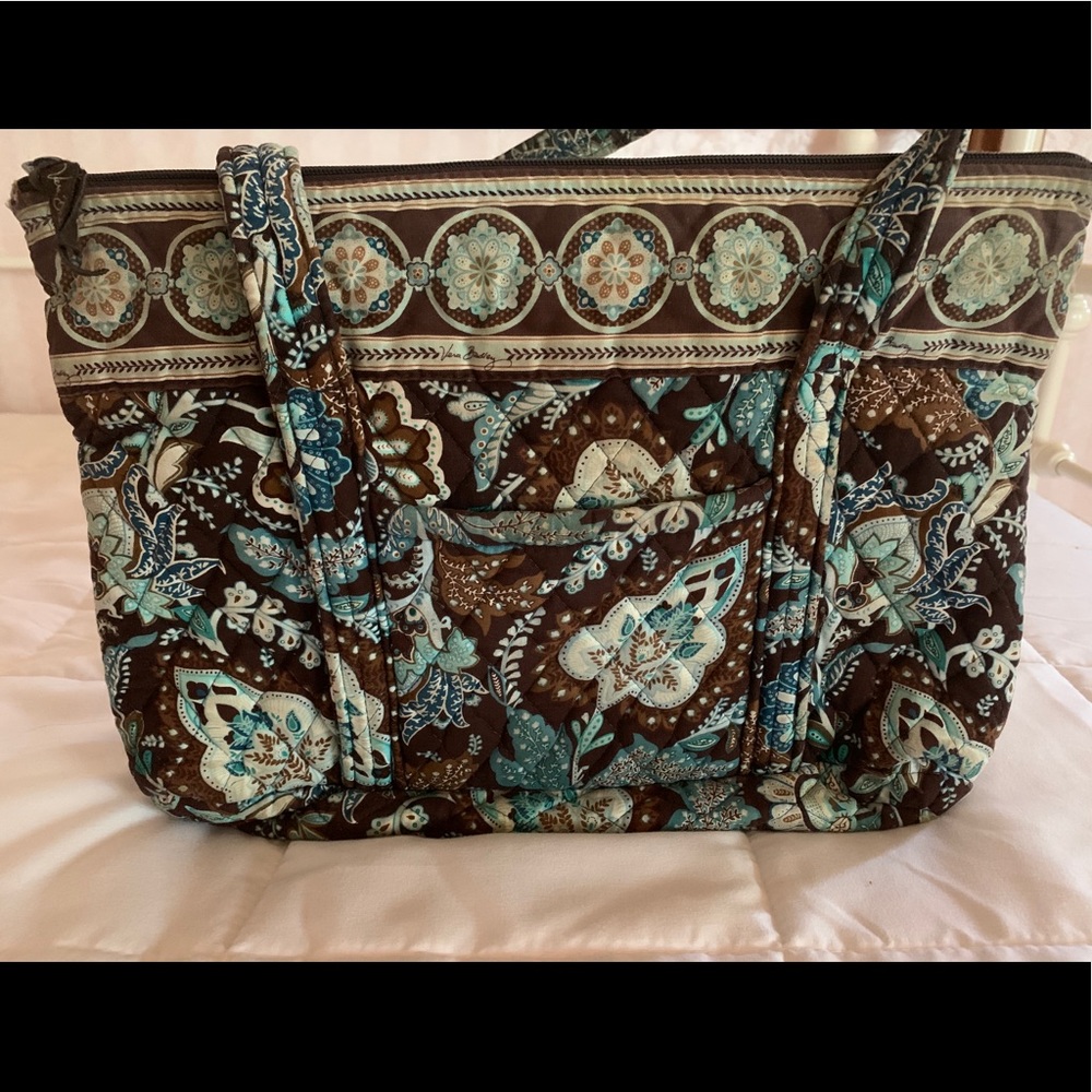 Vera Bradley turquoise and brown paisley bag